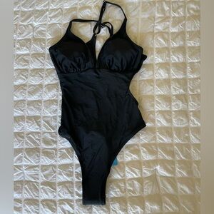 Cupshe Classic Black One-Piece Swimsuit